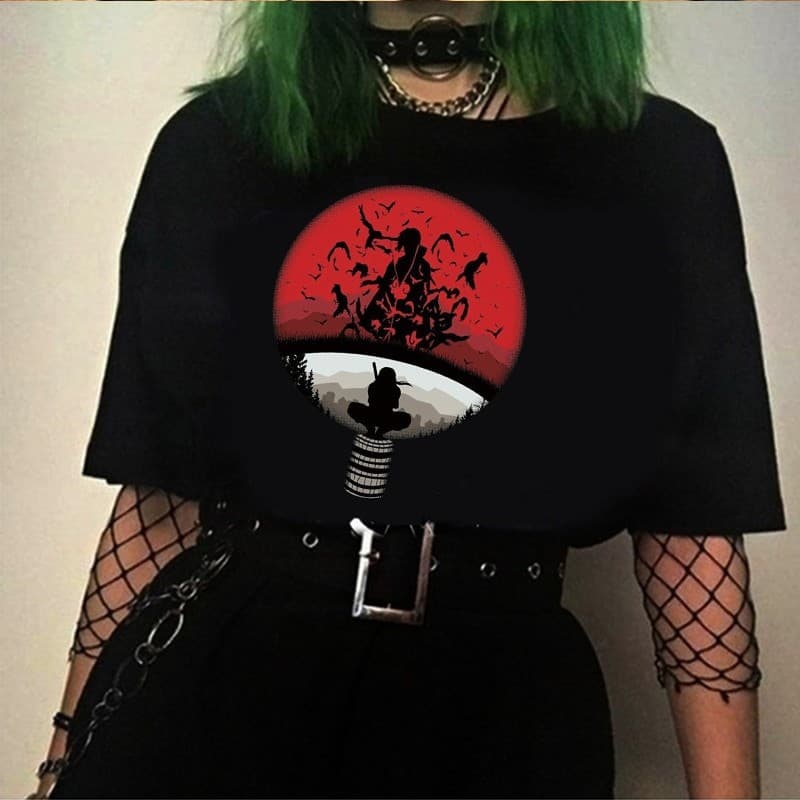 Foto de Camiseta Harajuku de Itachi del clan Uchiha de Naruto