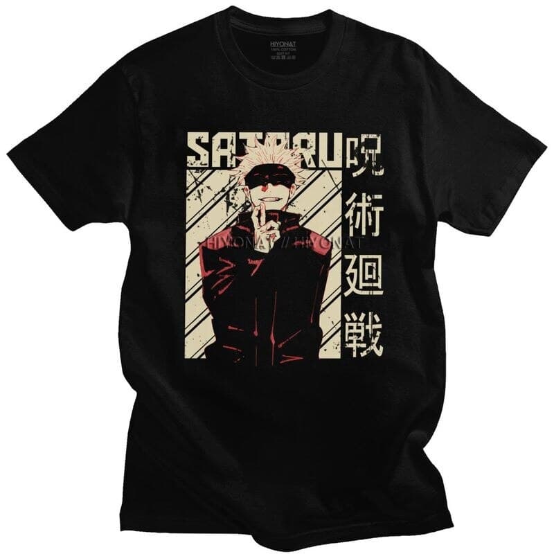 Foto de Camiseta de algodón de Satoru Gojo de Jujutsu Kaisen