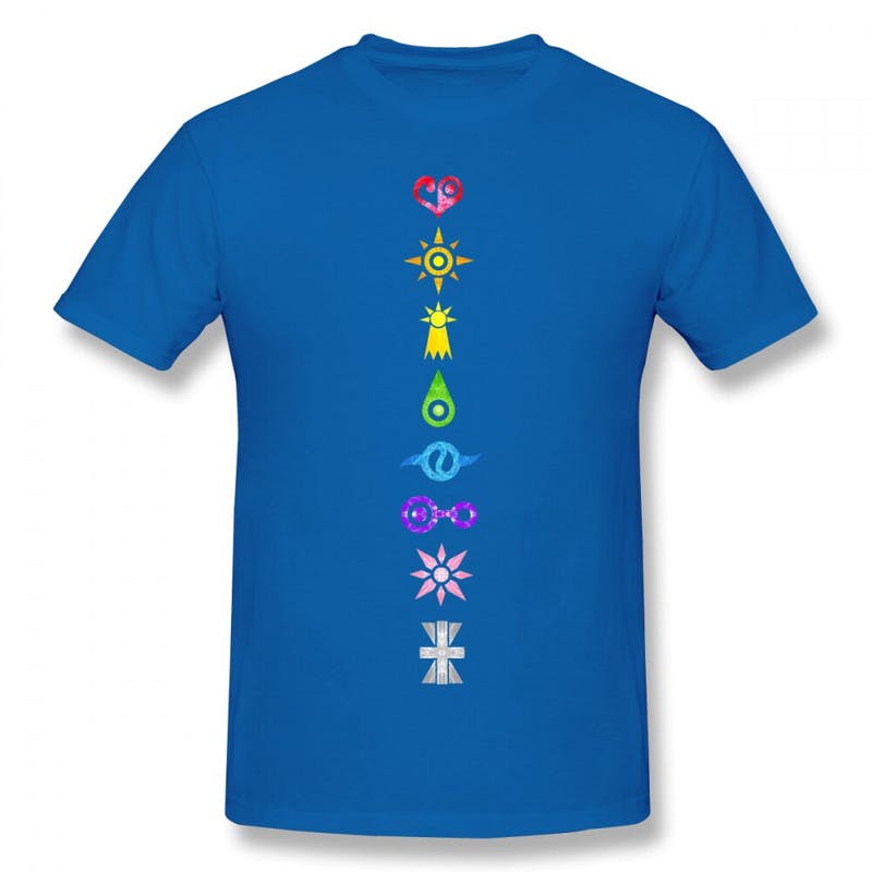 Foto de producto Camiseta azul con los espíritus digitales de Digimon