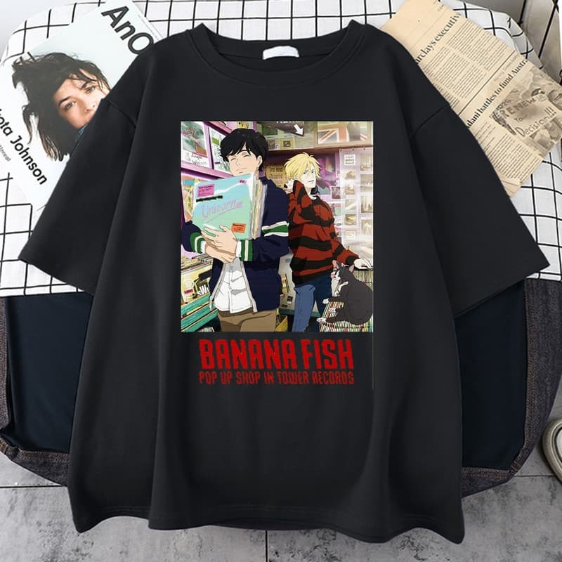 Foto de Camiseta con estampado de Eiji y Ash de Banana Fish