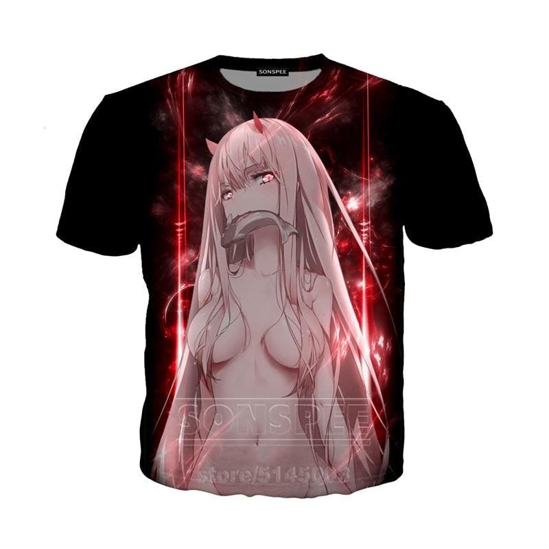 Foto de producto Camiseta de algodon con estampado 3D de Darling In The FranXX