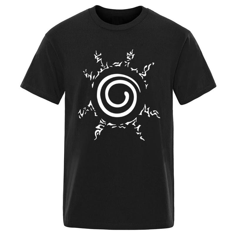 Foto de Camiseta de algodón con estampado del símbolo del kyubi